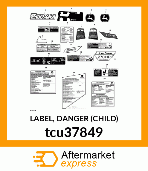 LABEL, DANGER (CHILD) tcu37849