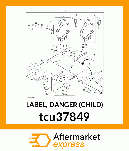 LABEL, DANGER (CHILD) tcu37849