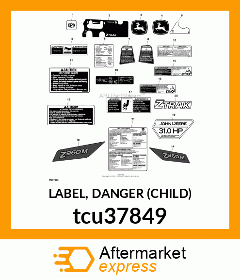 LABEL, DANGER (CHILD) tcu37849