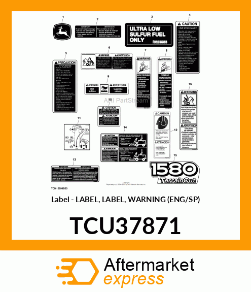 LABEL, WARNING (ENG/SP) TCU37871