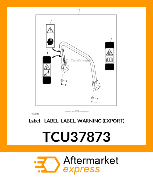 LABEL, WARNING (EXPORT) TCU37873