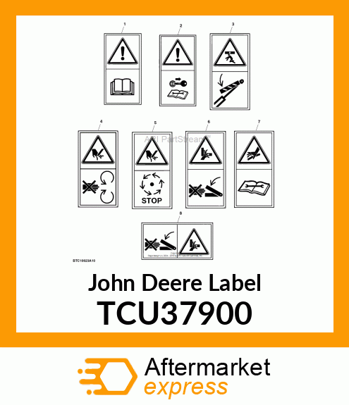 LABEL, SAFETY, CRUSH, NO TEXT TCU37900