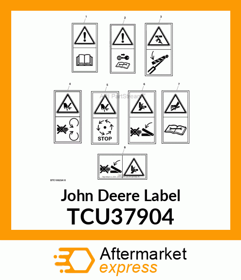 LABEL, SAFETY, HYDRAULIC, NO TEXT TCU37904