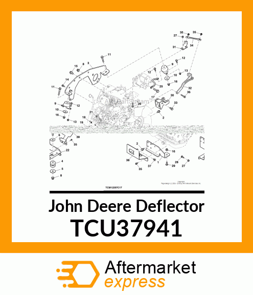 LEFT DEFLECTOR, ENGINE TCU37941