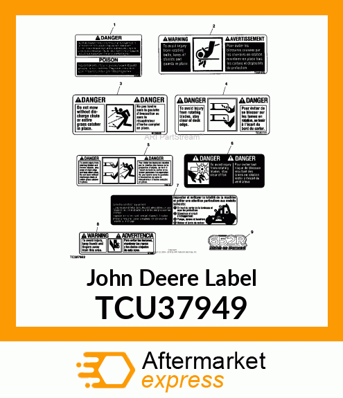 LABEL, MODEL NUMBER (652R) MOD TCU37949