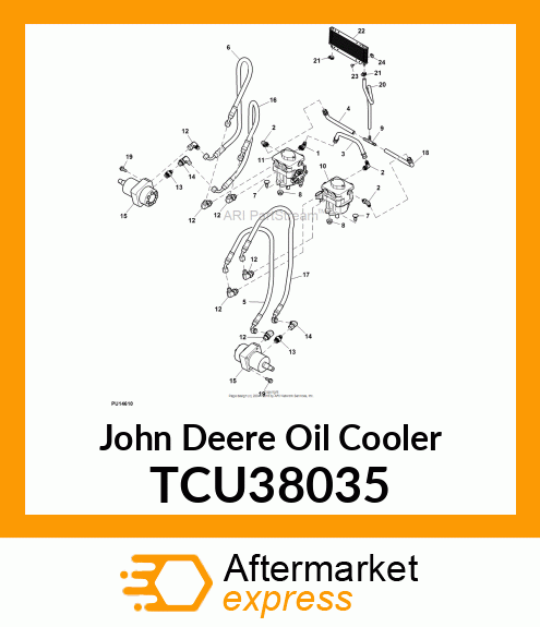 OIL COOLER, 600M TCU38035