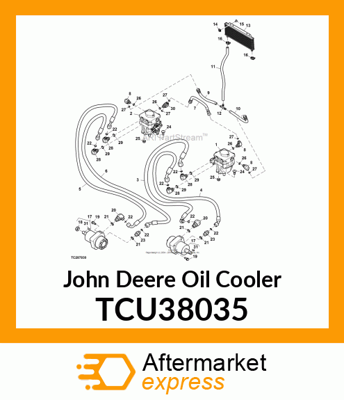 OIL COOLER, 600M TCU38035