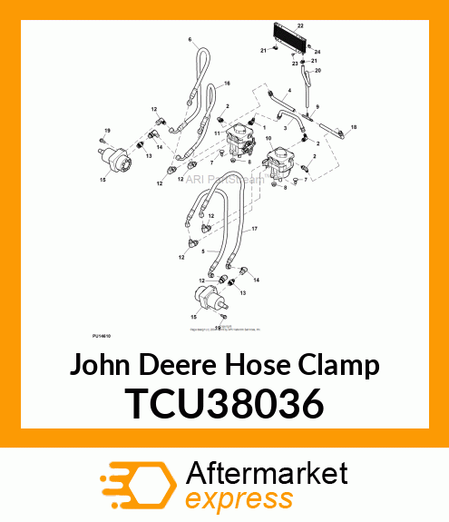 HOSE CLAMP, WORM GEAR, 0.75" TCU38036