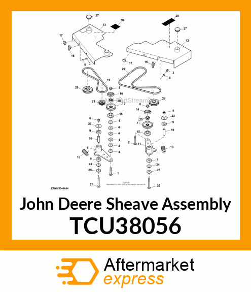 SHEAVE ASSEMBLY, LH amp; RH MOWER DECK TCU38056