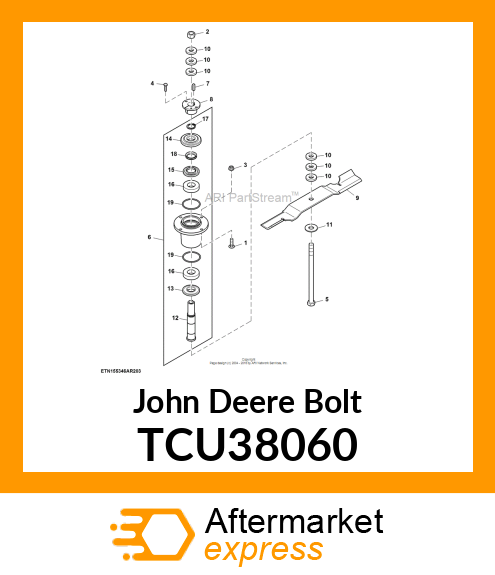 BOLT, HEX, .250 TCU38060