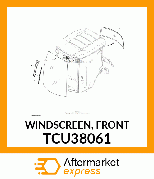 WINDSCREEN, FRONT TCU38061