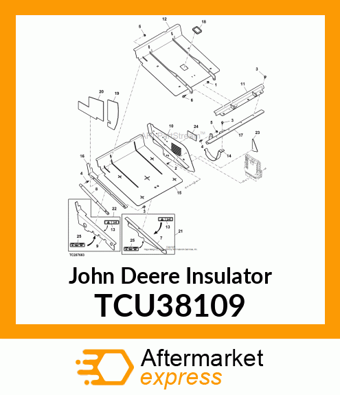 INSULATION, ECU MOUNTING PANEL TCU38109