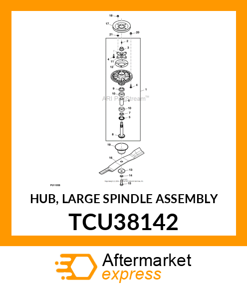 HUB, LARGE SPINDLE ASSEMBLY TCU38142