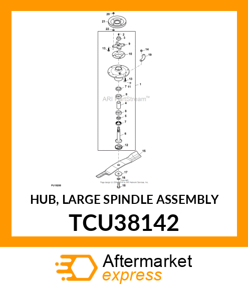 HUB, LARGE SPINDLE ASSEMBLY TCU38142