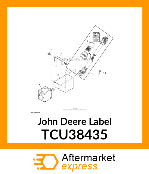 LABEL, SAFETY DRIVESHAFT (SPANISH) TCU38435