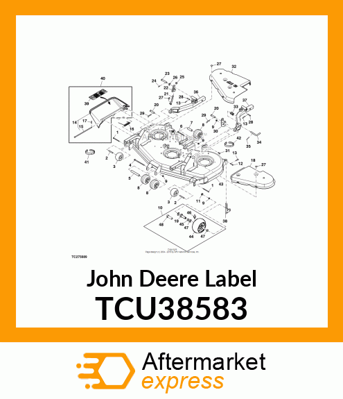 LABEL, CE, FM 60SD TCU38583