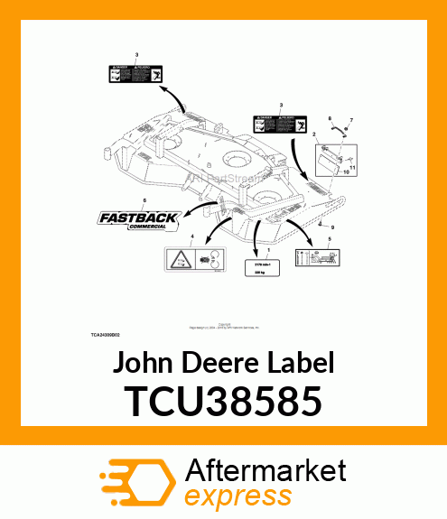 LABEL, CE (72" RD) TCU38585