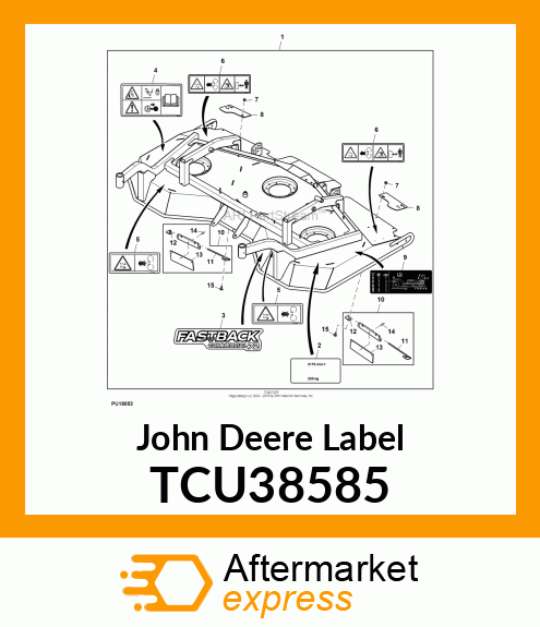 LABEL, CE (72" RD) TCU38585