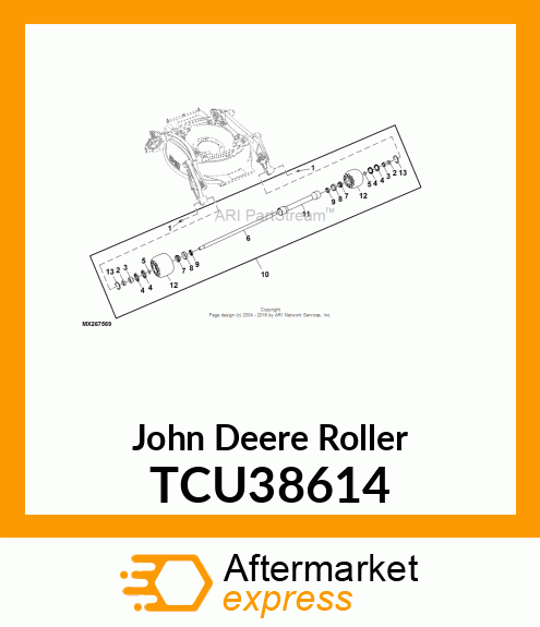 ROLLER, FRONT GAGE IRS TCU38614