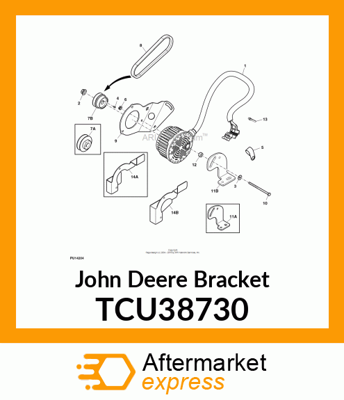 BRACKET (ALTERNATOR SUPPORT) TCU38730