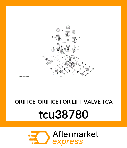 ORIFICE, ORIFICE FOR LIFT VALVE TCA tcu38780