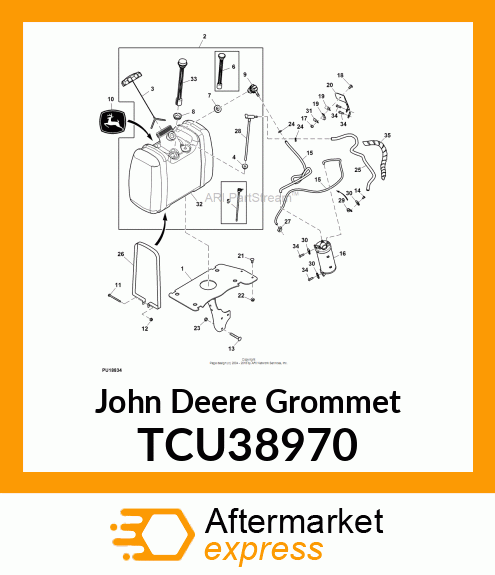 GROMMET, FLEX ORANGE TCU38970