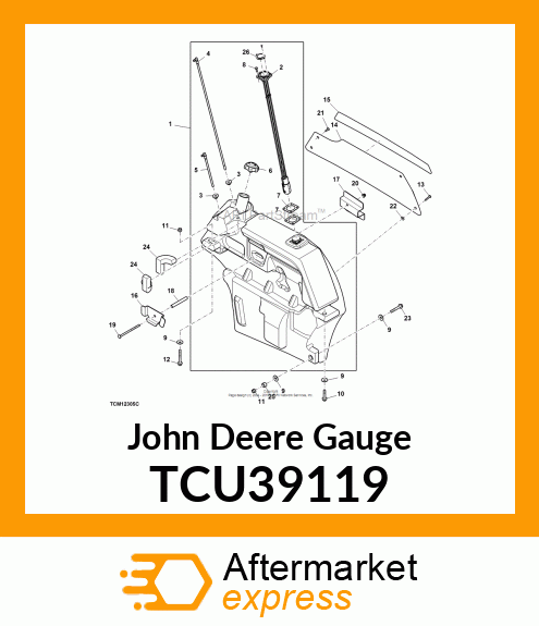 DIAL, FUEL GAUGE TCU39119