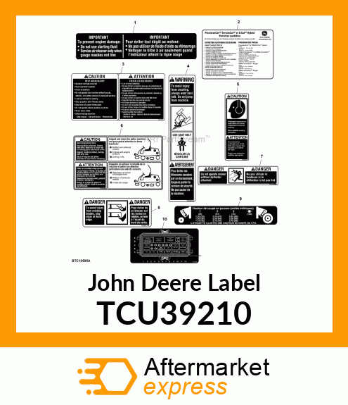 LABEL, HEARING PROTECTION (ENG/FR) TCU39210