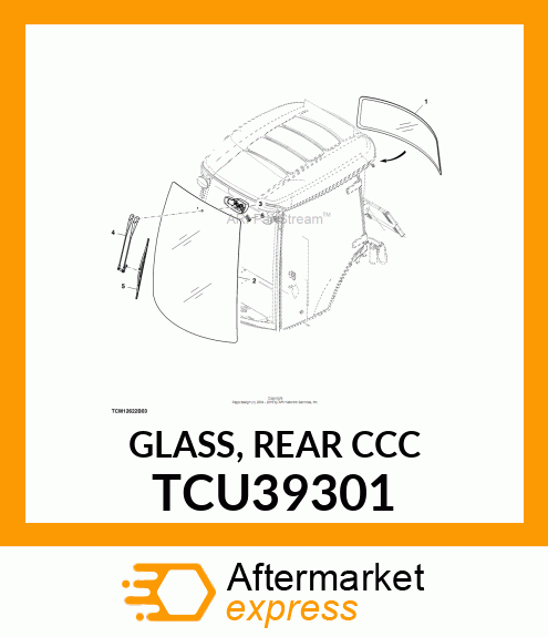 GLASS, REAR CCC TCU39301