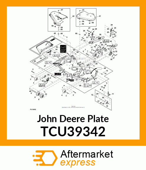 PLATE, WEIGHT TRANSFER LABEL SPACER TCU39342