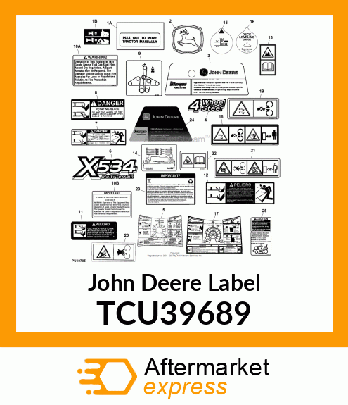 SAFETY SIGN, BATTERY LABEL TCU39689