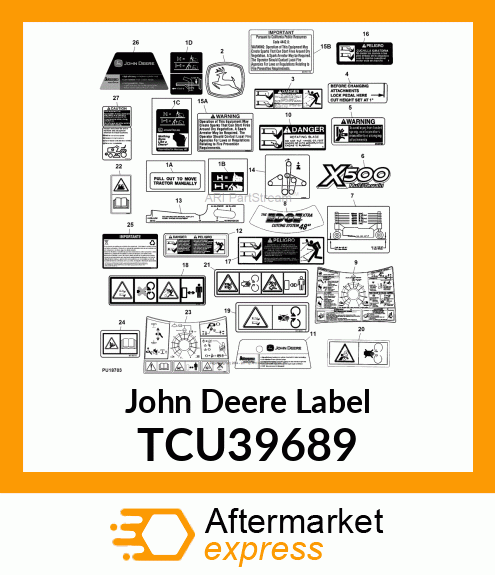 SAFETY SIGN, BATTERY LABEL TCU39689