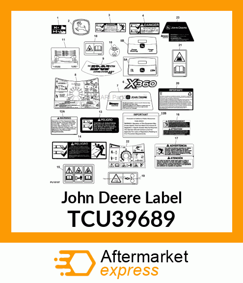 SAFETY SIGN, BATTERY LABEL TCU39689