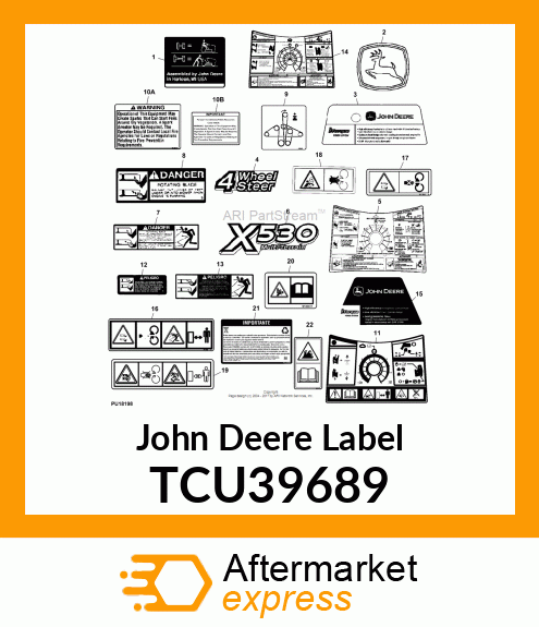 SAFETY SIGN, BATTERY LABEL TCU39689