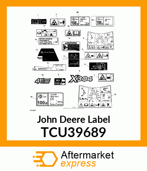 SAFETY SIGN, BATTERY LABEL TCU39689