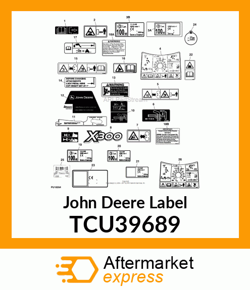 SAFETY SIGN, BATTERY LABEL TCU39689