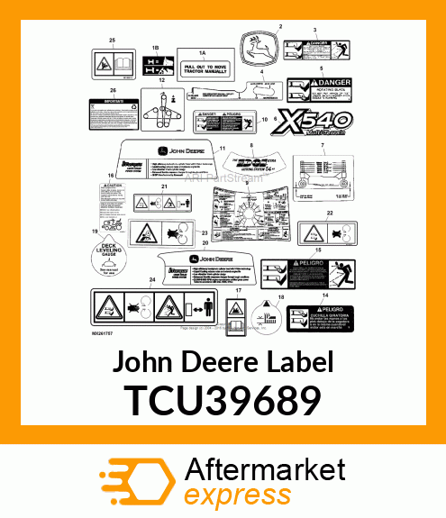 SAFETY SIGN, BATTERY LABEL TCU39689