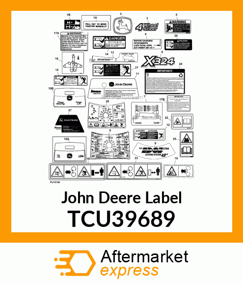 SAFETY SIGN, BATTERY LABEL TCU39689