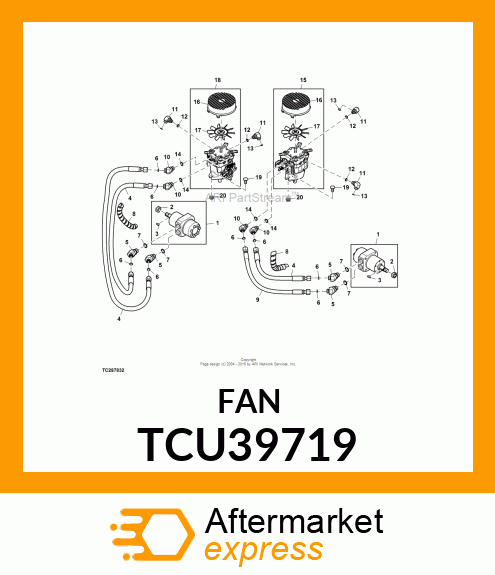 FAN KIT HYDRO PUMP TCU39719