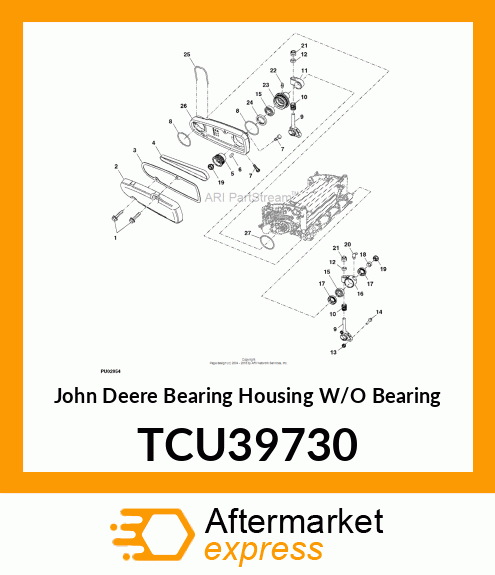 BEARING HOUSING W/O BEARING, BELT TCU39730