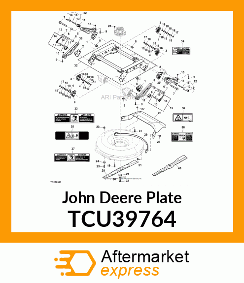 PLATE, HEIGHT OF CUT INDICATOR TCU39764