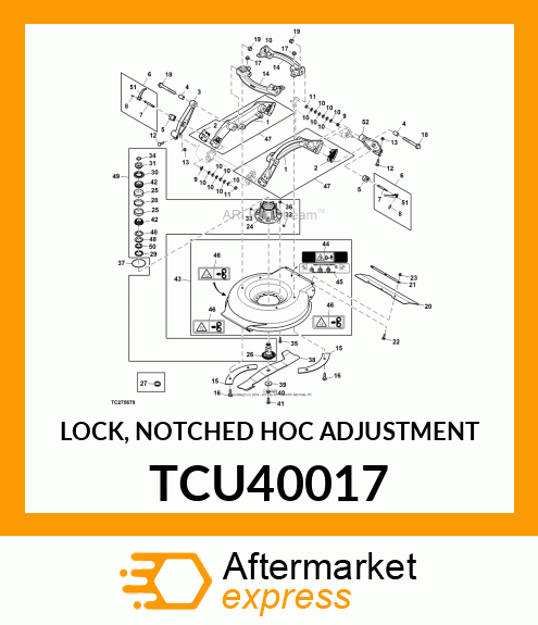 LOCK, NOTCHED HOC ADJUSTMENT TCU40017