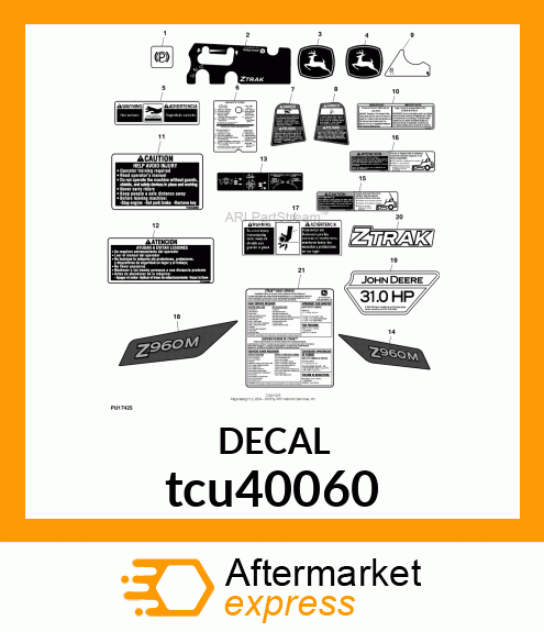 LABEL, CONSOLE TCU40060