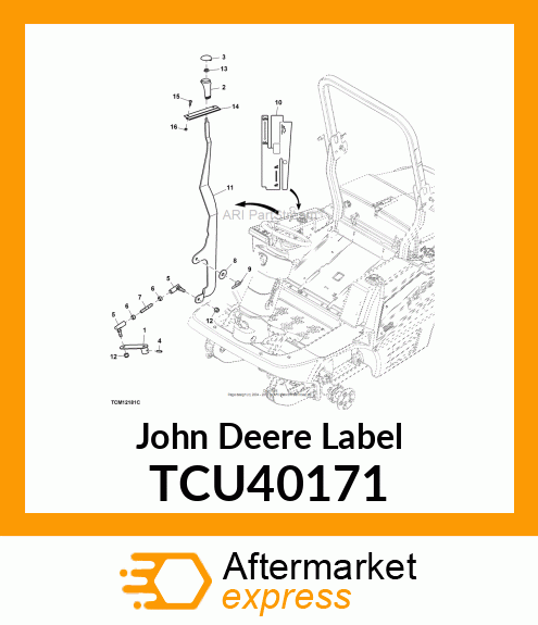 LABEL, RH CONSOLE 1 TCU40171