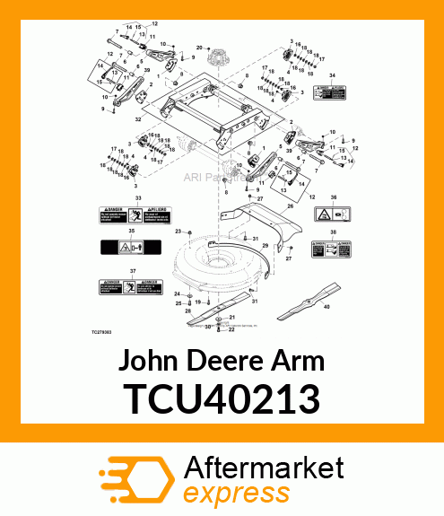 ARM, HEIGHT OF CUT TCU40213