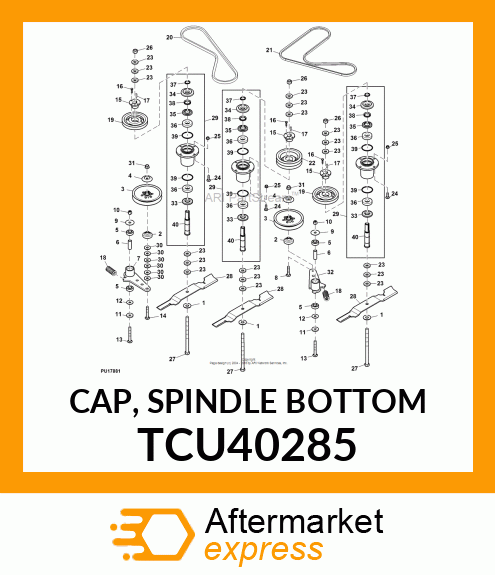 CAP, SPINDLE BOTTOM TCU40285