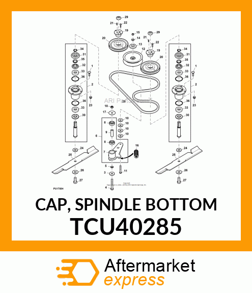 CAP, SPINDLE BOTTOM TCU40285