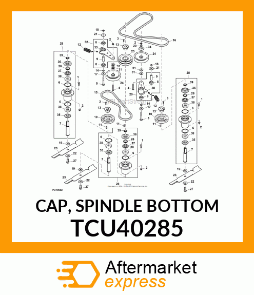 CAP, SPINDLE BOTTOM TCU40285