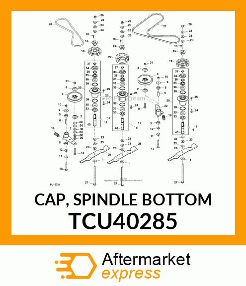 CAP, SPINDLE BOTTOM TCU40285