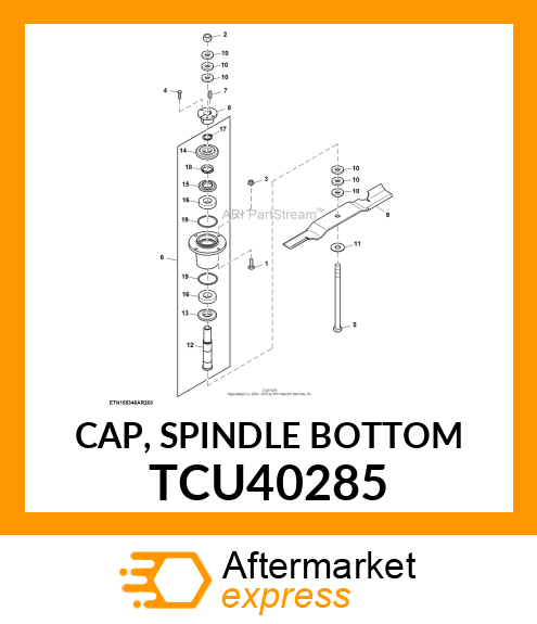 CAP, SPINDLE BOTTOM TCU40285